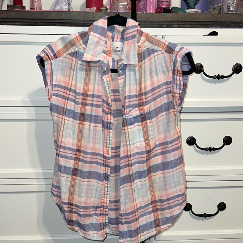 American Eagle Flannel Shirt/Vest